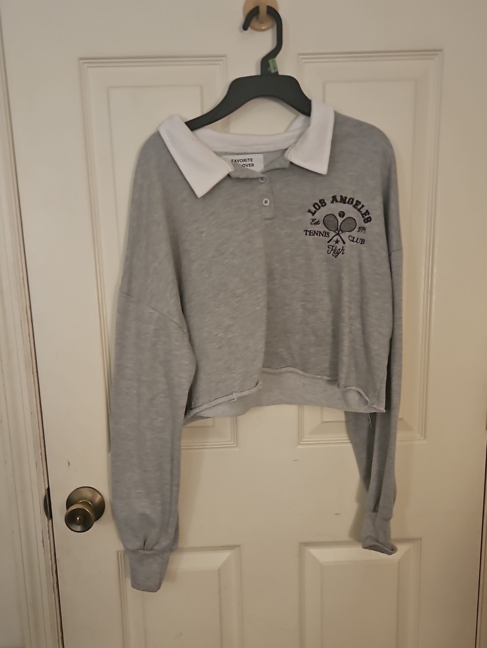 Rue 21 Los Angeles Tennis Club Gray Polo Pullover